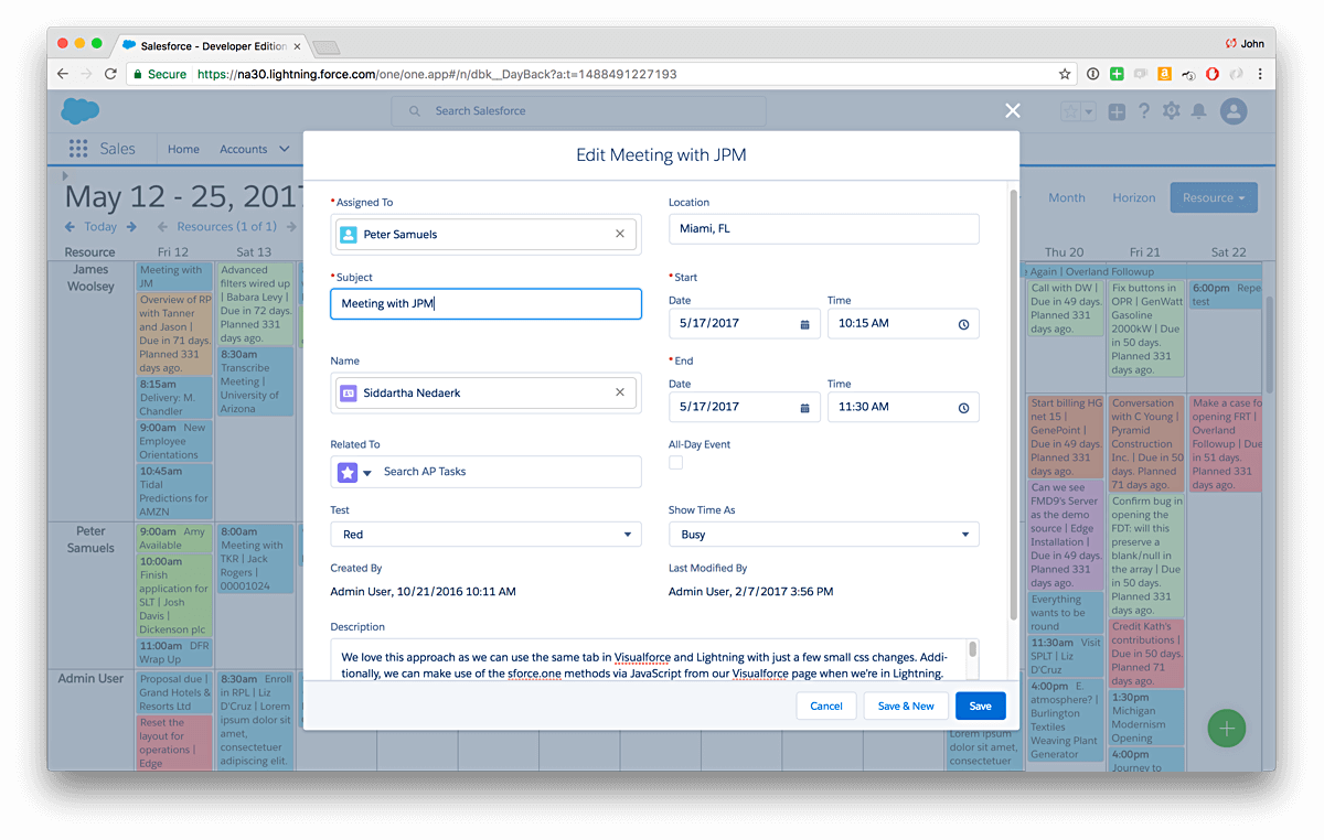 Add Your Own Fields to the Calendar Using Lightning Modal Boxes in
