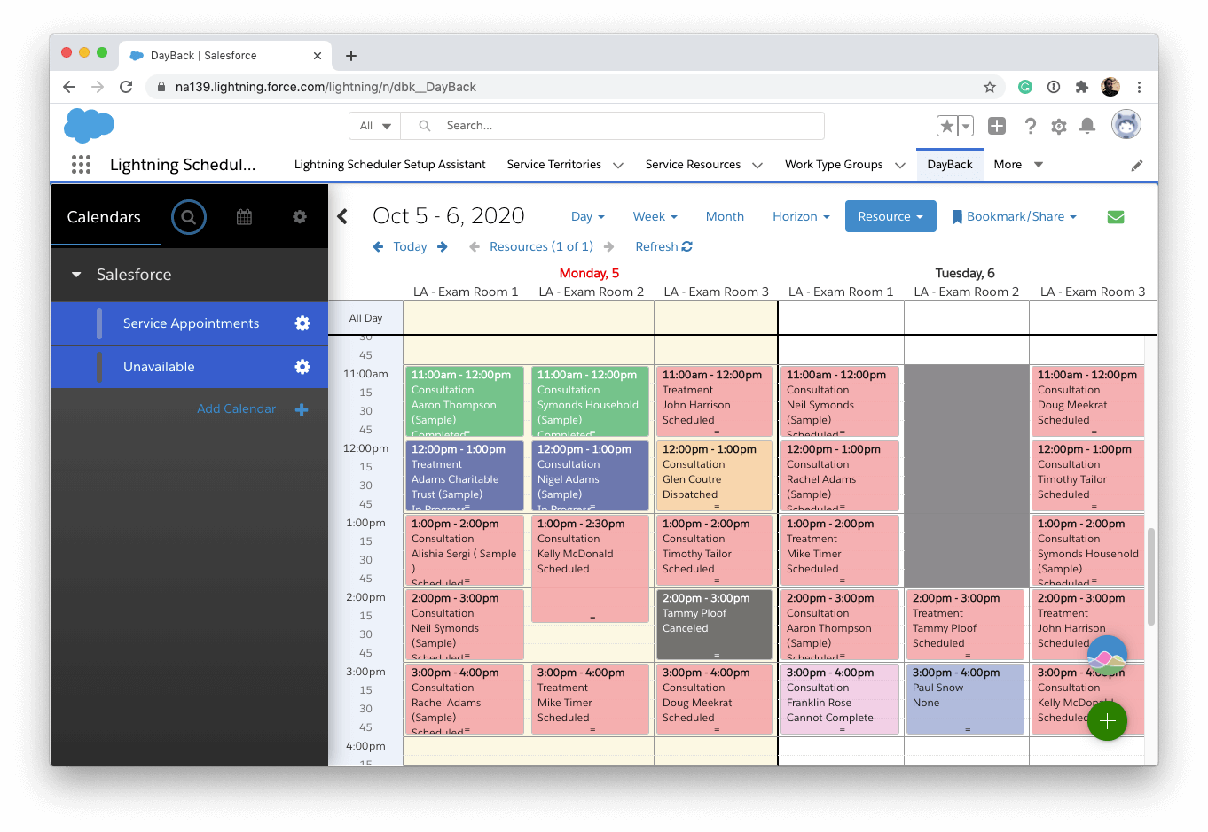 Resource Scheduling in Salesforce