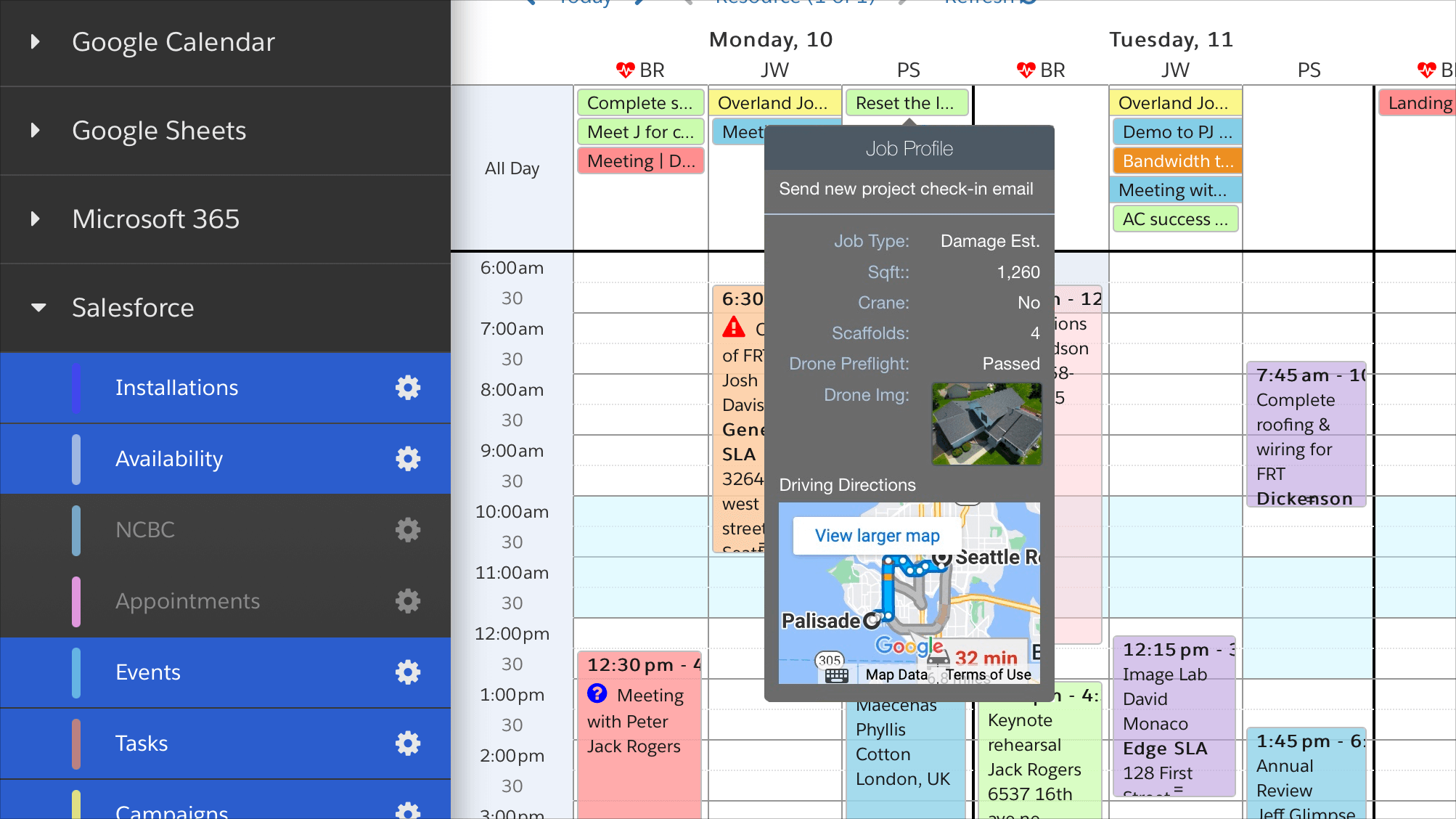 Advanced Tooltips DayBack Calendar